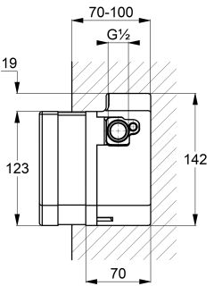 Внутренняя часть Kludi Zenta к электронному смесителю для раковины 38003 Внутренняя часть Kludi Zenta к электронному смесителю для раковины 38003