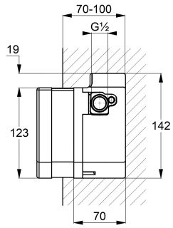 Внутренняя часть Kludi Zenta к электронному смесителю для раковины 38004 Внутренняя часть Kludi Zenta к электронному смесителю для раковины 38004