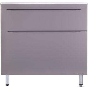 Тумба под раковину Style Line Бергамо мини 90 Люкс Plus СС-00002362 Серая антискрейч