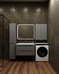 Шкаф Style Line Бергамо мини 60 Люкс Plus СС-00002358 Серый антискрейч