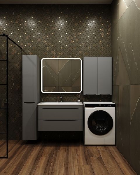 Шкаф Style Line Бергамо мини 60 Люкс Plus СС-00002358 Серый антискрейч