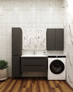 Шкаф Style Line Бергамо мини 60 Люкс Plus СС-00002359 Черный антискрейч