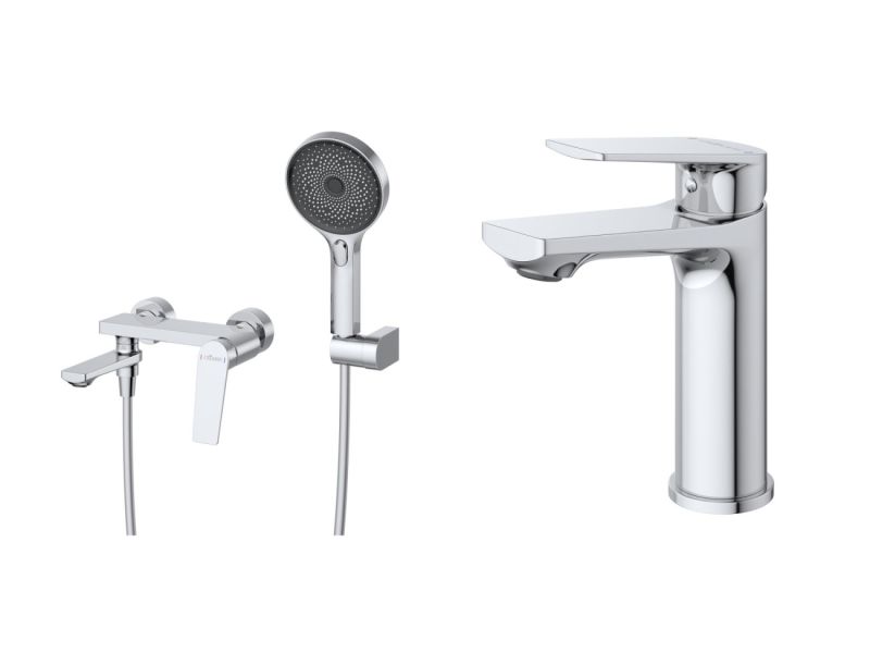 Комплект смесителей для ванной комнаты BelBagno COMFORT-VD/LS-01 хром