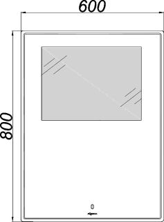Зеркало с подсветкой Aqwella UM 60см UM0206 Зеркало с подсветкой Aqwella UM 60см UM0206
