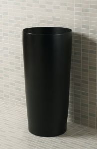 Раковина напольная SantiLine SL-4012MB 41см чёрный матовый