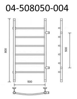 Полотенцесушитель водяной Маргроид В4 Р80*50 хром 04-508050-004