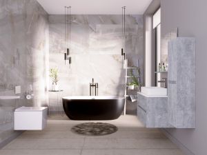 Акриловая ванна Grossman 170x80см чёрный GR-2501MB