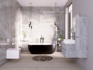 Акриловая ванна Grossman 170x80см чёрный GR-2501MB