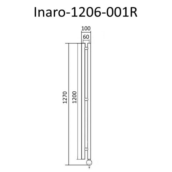 Полотенцесушитель электрический Маргроид Инаро Р120*6 хром Inaro-1206-001R