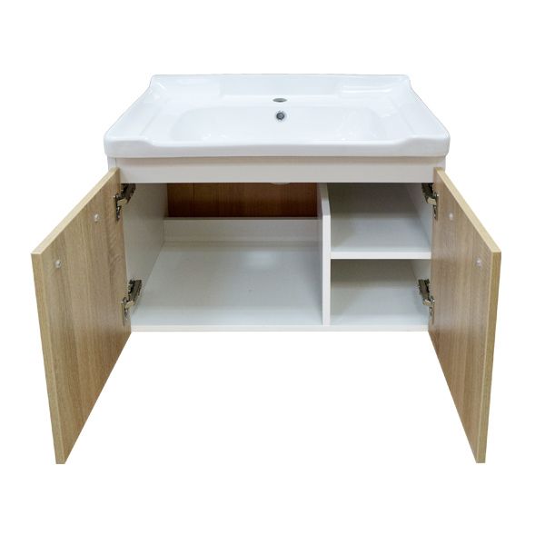 Comforty Тумба-умывальник "Рига-60" дуб сонома с раковиной Comforty 9335-60