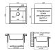 Мойка кухонная Reflexion Zia 51-CL RX1251СL уголь