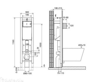 Инсталляция для унитаза Oli Quadra 280490mSL00 панель слива Slim хром