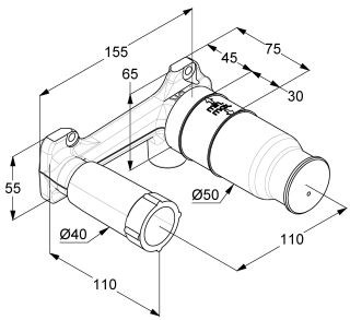 Внутренняя часть Kludi к настенному смесителю для раковины 38242 Внутренняя часть Kludi к настенному смесителю для раковины 38242