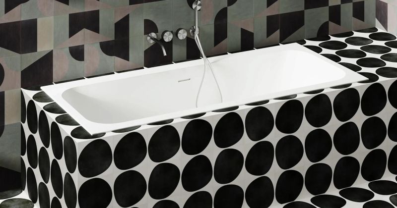 Ванна из искусственного камня Salini Orlanda Axis Kit S-Sense 103313MRH 170x75см RAL снаружи