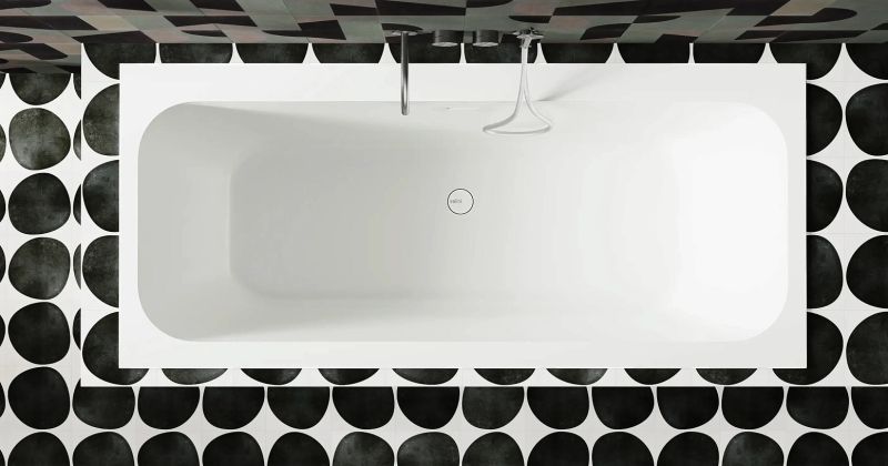 Ванна из искусственного камня Salini Orlanda Axis Kit S-Sense 103313MRH 170x75см RAL снаружи