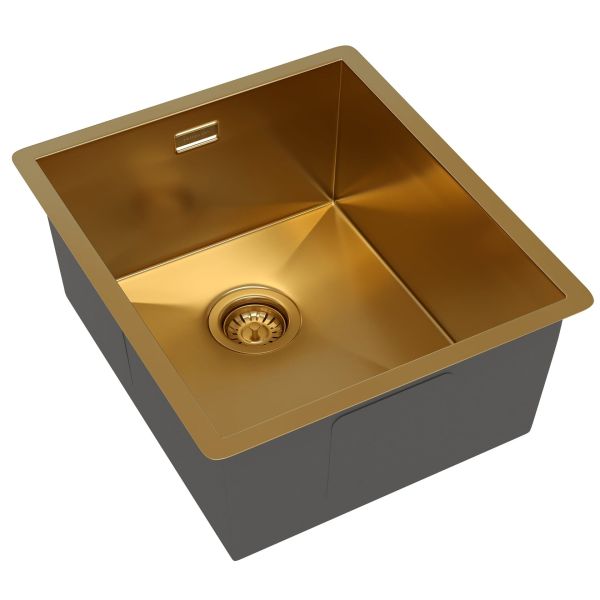 Мойка кухонная Reflexion Como 38-GD  RX2038GD брашированное золото