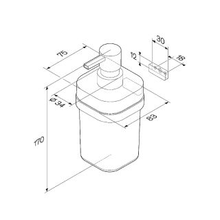 Дозатор для жидкого мыла AM.PM Func A8F36922 Черный матовый