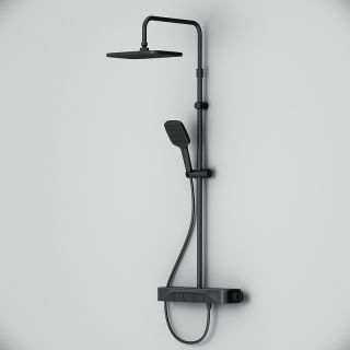 Душевая система AM.PM Func F078F222 с термостатом Черная матовая