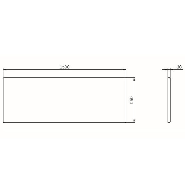 Фронтальная панель для ванны AM.PM Func 150 W84A-150-070W-P Белая Фронтальная панель для ванны AM.PM Func 150 W84A-150-070W-P Белая
