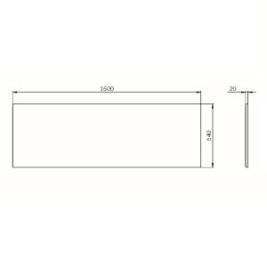 Фронтальная панель для ванны AM.PM Func 170 W84A-170-070W-P Белая