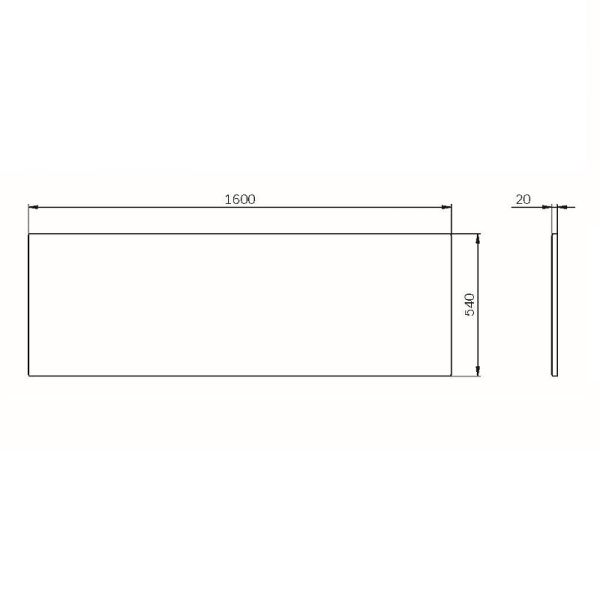 Фронтальная панель для ванны AM.PM Func 170 W84A-170-070W-P Белая