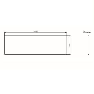 Фронтальная панель для ванны AM.PM Func 180 W84A-180-080W-P Белая