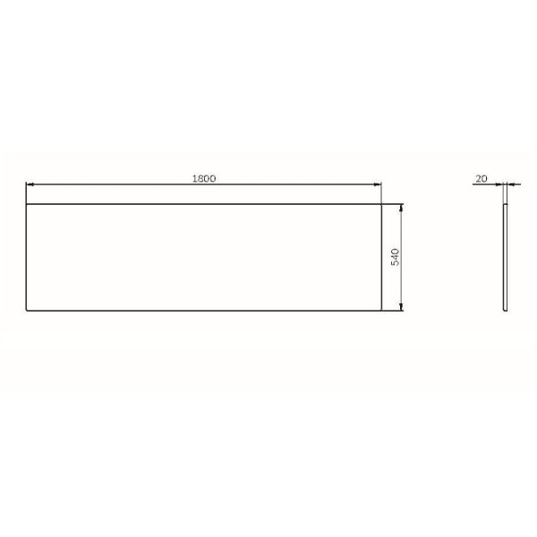 Фронтальная панель для ванны AM.PM Func 180 W84A-180-080W-P Белая