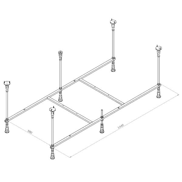 Каркас для ванны AM.PM Func 150x70 W84A-150-070W-R Серый Каркас для ванны AM.PM Func 150x70 W84A-150-070W-R Серый