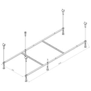 Каркас для ванны AM.PM Func 160x70 W84A-160-070W-R Серый
