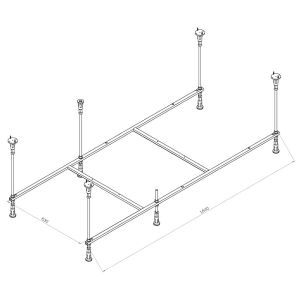 Каркас для ванны AM.PM Func 170x75 W84A-170-075W-R Серый
