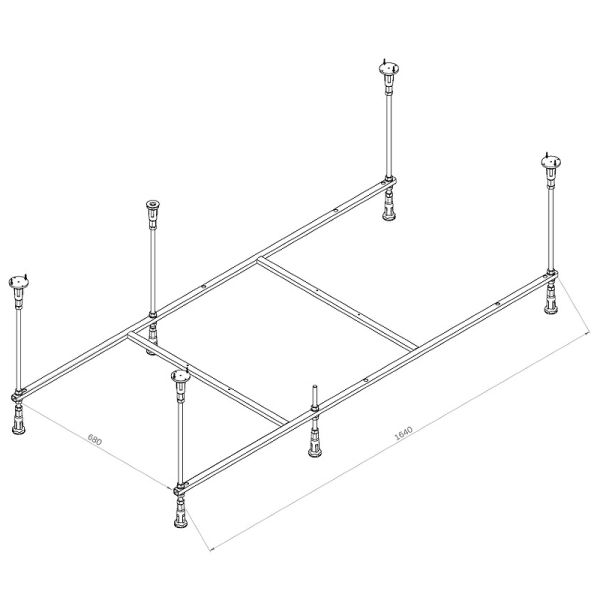 Каркас для ванны AM.PM Func 170x80 W84A-170-080W-R Серый Каркас для ванны AM.PM Func 170x80 W84A-170-080W-R Серый