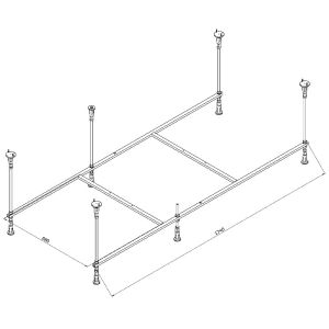 Каркас для ванны AM.PM Func 180x80 W84A-180-080W-R Серый