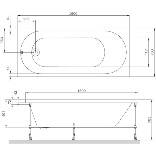 Акриловая ванна Am.Pm X-Joy W94A-160-070W-A1 160х70 Акриловая ванна Am.Pm X-Joy W94A-160-070W-A1 160х70