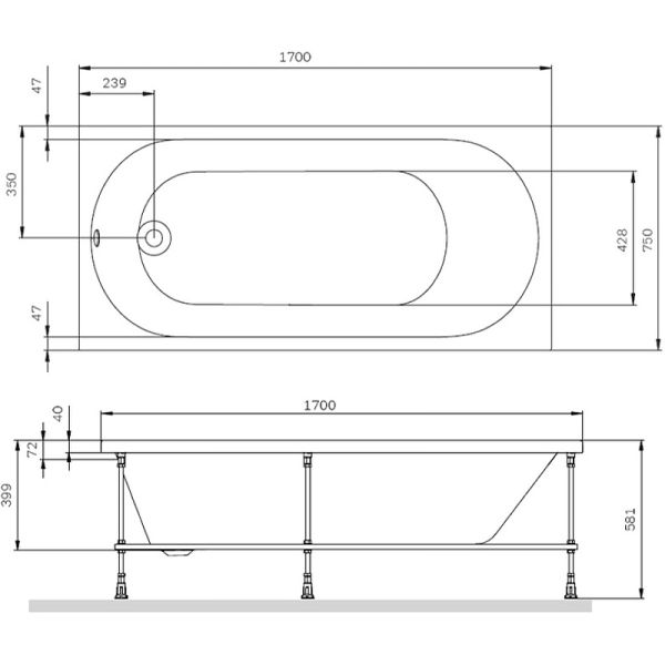 Акриловая ванна Am.Pm X-Joy W94A-170-075W-A 170х75 Акриловая ванна Am.Pm X-Joy W94A-170-075W-A 170х75