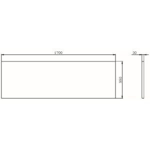 Фронтальная панель для ванны AM.PM X-Joy170 W94A-170-075W-P Белая