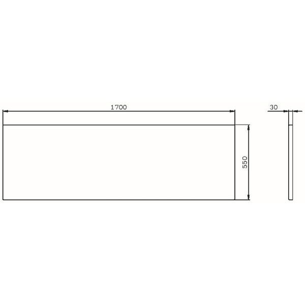 Фронтальная панель для ванны AM.PM X-Joy170 W94A-170-075W-P Белая
