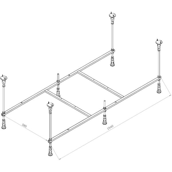 Каркас для ванны AM.PM X-Joy 160x70 W94A-160-070W-R Серый