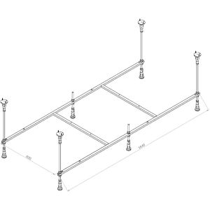 Каркас для ванны AM.PM X-Joy 170x75 W94A-170-075W-R Серый