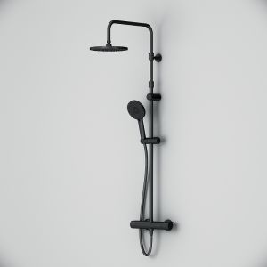 Душевая система AM.PM X-Joy F0785A422 с термостатом Черная матовая