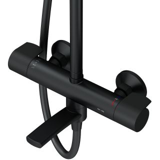 Душевая система AM.PM X-Joy F0785A522 с термостатом Черная матовая