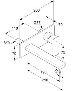 Смеситель для раковины Kludi Renon 42244N175 брашированная бронза
