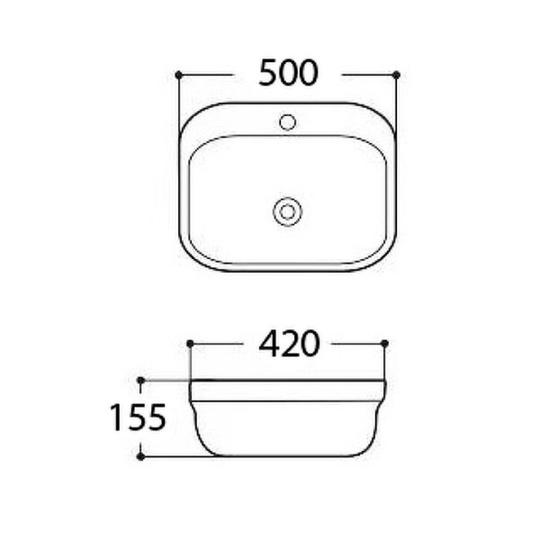 Раковина Aquatek Амадео 50 AQ5042-00 Белая