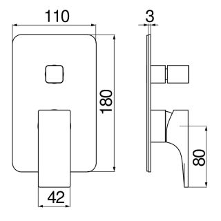 Смеситель Nobili Seven SE124100/ECR встраиваемый для душа Смеситель Nobili Seven SE124100/ECR встраиваемый для душа
