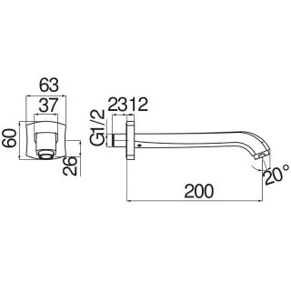 Излив для смесителя Nobili Sofi AV00158/41GDP Золото Излив для смесителя Nobili Sofi AV00158/41GDP Золото