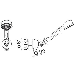 Душевой гарнитур Nobili AD143/7GDP золото Душевой гарнитур Nobili AD143/7GDP золото