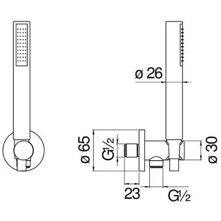 Душевой гарнитур Nobili AD146/32RCP Красное золото Душевой гарнитур Nobili AD146/32RCP Красное золото