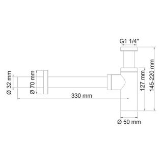 Сифон для раковины WasserKRAFT A070GR графит