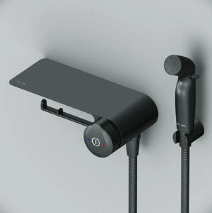 Гигиенический душ со смесителем AM.PM X-Joy TouchReel F0H85A822 Черный матовый