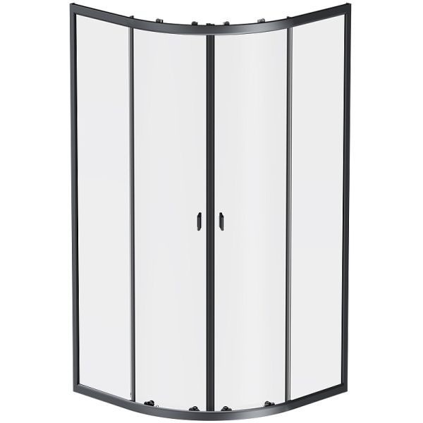 Душевой уголок AM.PM X-Joy Twin Slide 90х90 W88G-205-090BT64 профиль Черный матовый стекло прозрачное