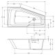 Акриловая ванна Riho Rethink Space Fall Plug and Play B114009005 L заполнение через перелив 170х90см белый